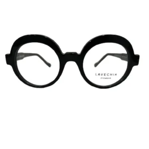 Anteojo recetado para Mujer, Estilo Redondo,Lavechia Nani, Color Rojo, Negro y Amarillo, Material Acetato