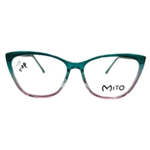 Anteojo recetado para mujer, Estilo Cat Eye, Mito OT819, Color Verde