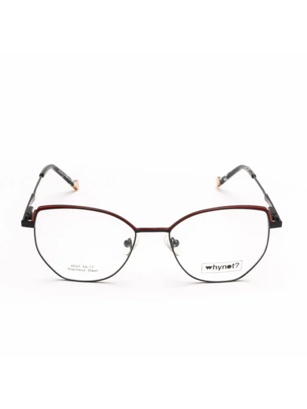 Anteojo recetado para mujer, Estilo Hexagonal, WhyNot 4037, Color Rojo